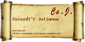 Csiszár Julianna névjegykártya