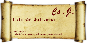 Csiszár Julianna névjegykártya
