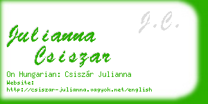julianna csiszar business card